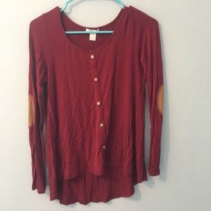 Red Long Sleeve Top